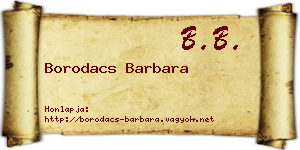 Borodacs Barbara névjegykártya