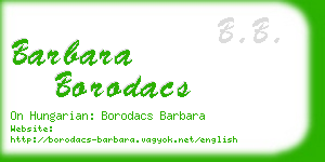 barbara borodacs business card